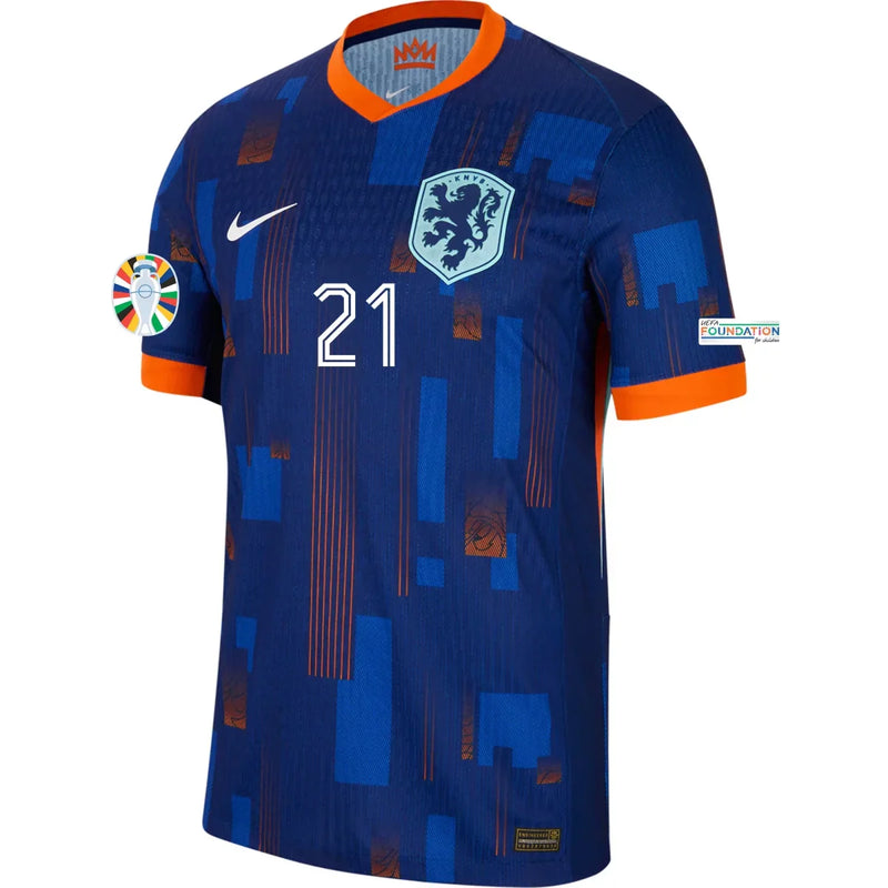 Frenkie de Jong Netherlands 24/25 Authentic II Away Jersey